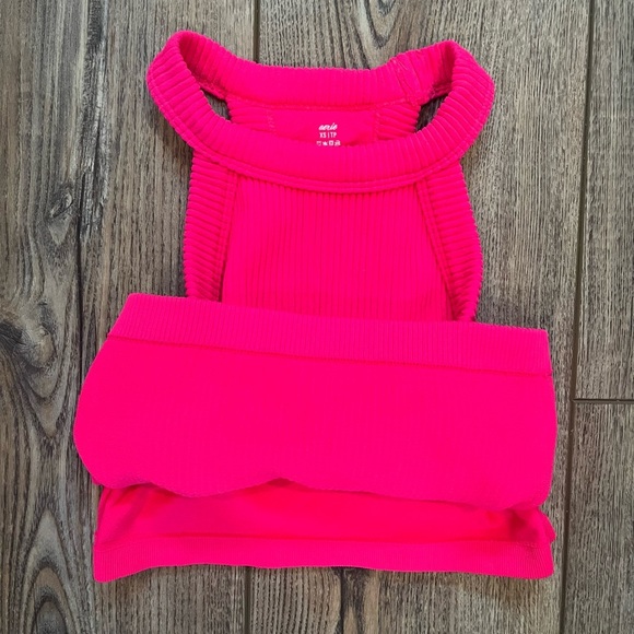 Aerie Bright Pink Ribbed Tank Top - Picture 3 of 4